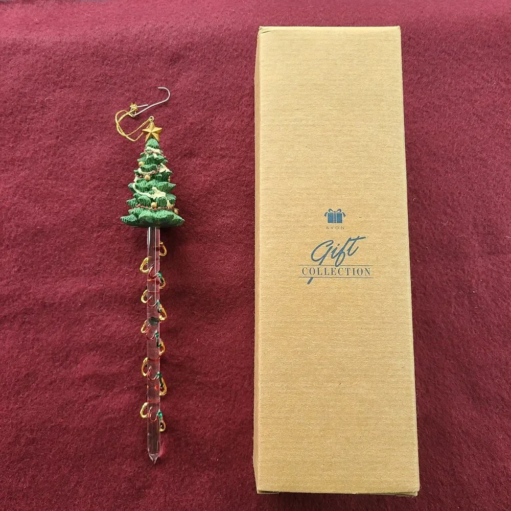 Vintage Avon Gift Collection 1997 Sparkling Icicle Ornament Tree Holiday Decor